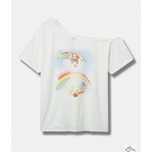 Plus size 4 torrid rainbow brite novelty off the shoulder tee t shirt blouse top